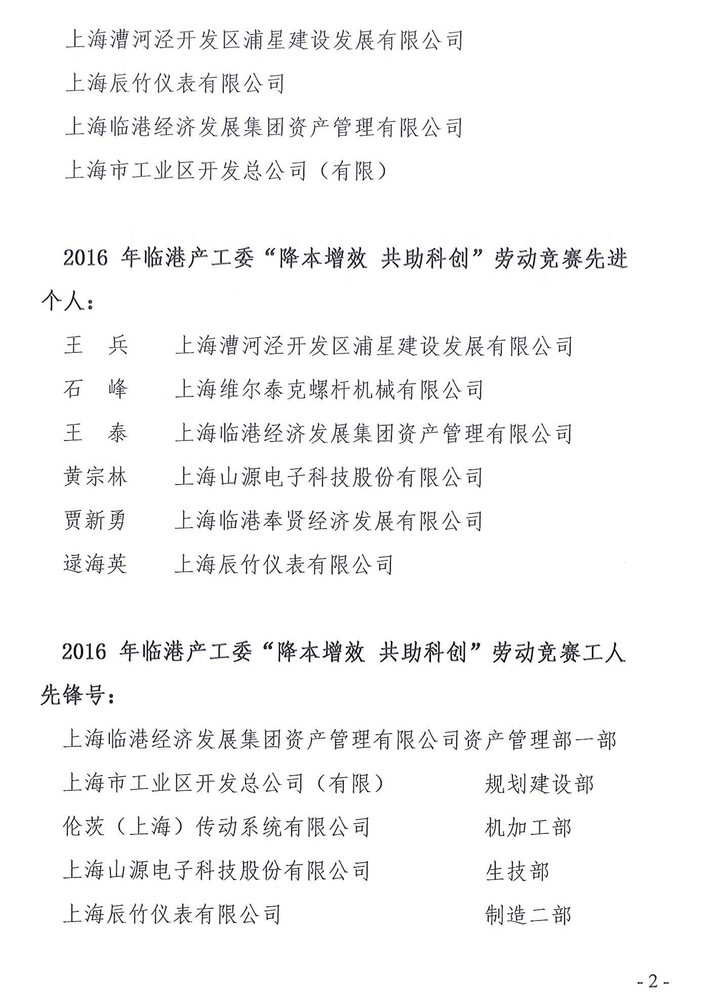 贺：辰竹获评临港产工委“降本增效，共助科创”劳动先进集体！