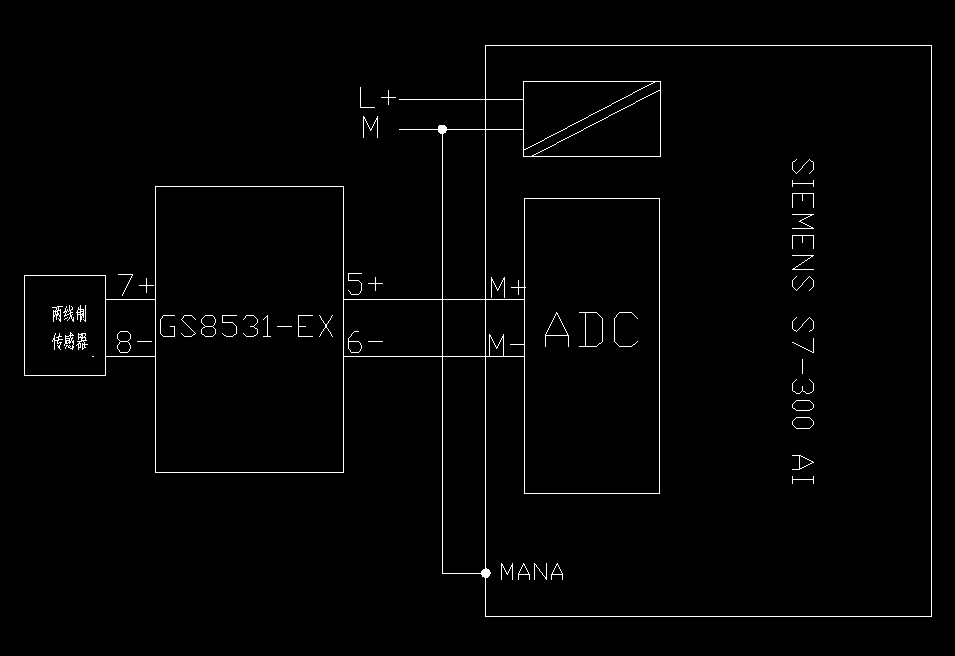 辰竹安全栅GS8531-EX如何与西门子S7-300 PLC匹配接线？