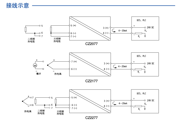 一进一出 热电阻输入隔离器（回路供电）