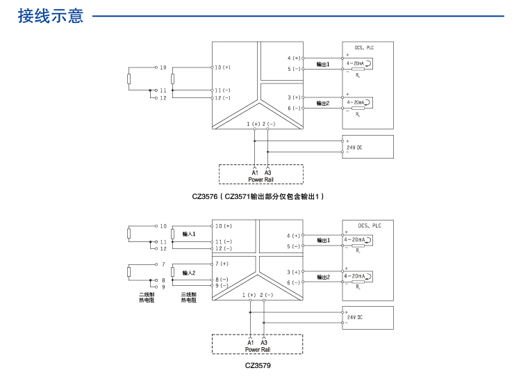 一进二出 热电阻输入隔离器
