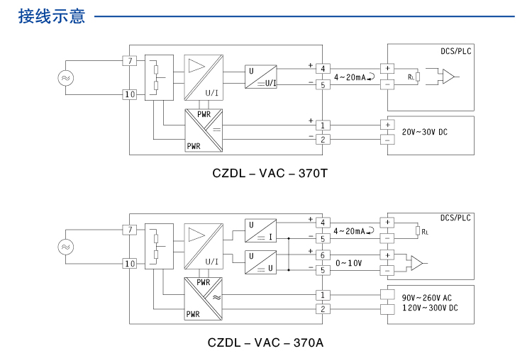 交流电压输入电量变送器