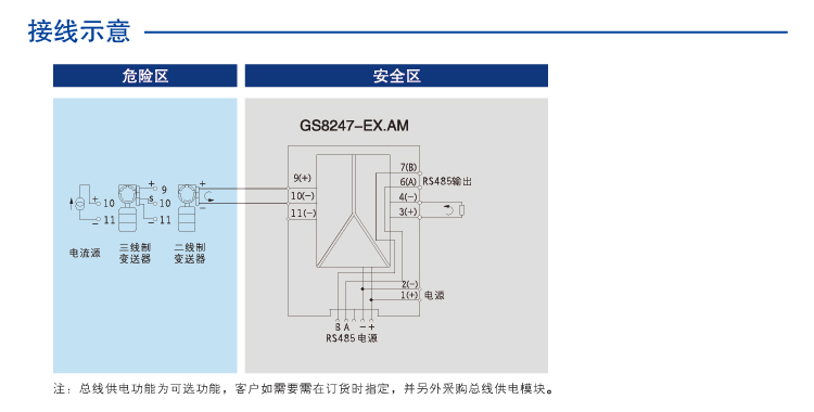 一进二出 模拟量输入，4~20mA、RS485报警设定隔离式安全栅