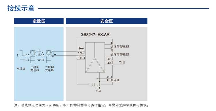 一进三出 模拟量输入，4~20mA、继电器输出报警设定隔离式安全栅