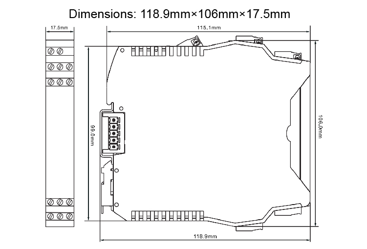 Isolated signal distributor(1 channel)