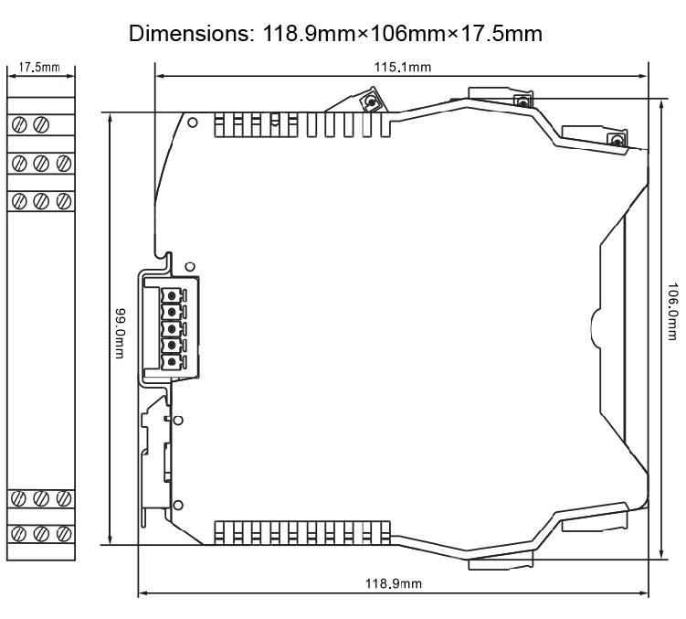 RS-485 full duplex input,RS-485 half duplex output,Isolated Barrier(1 channel)