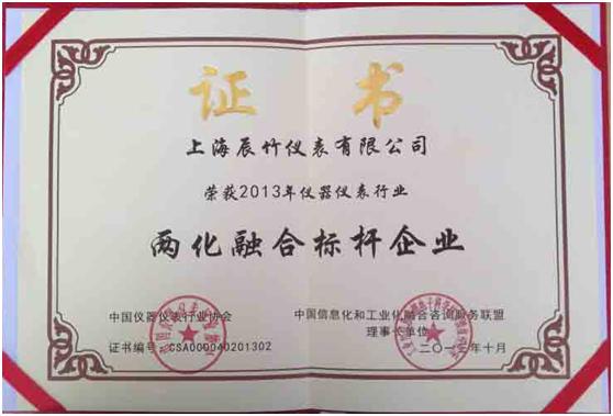 辰竹仪表被列为行业“两化深度融合标杆企业”