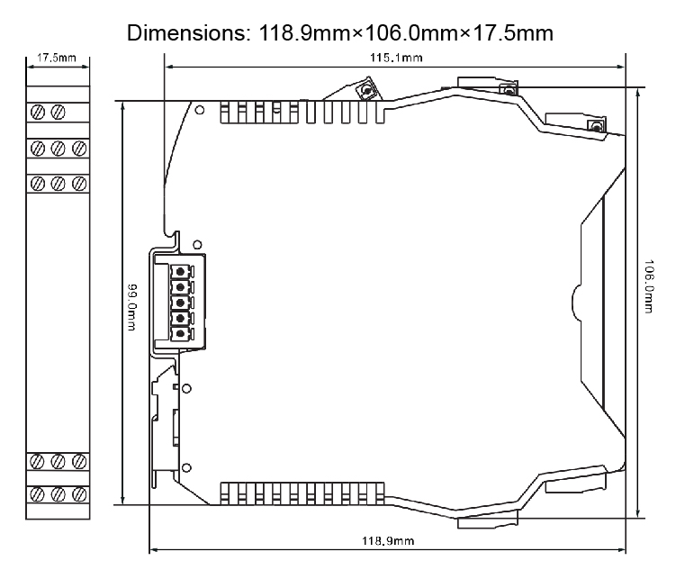 RTD/TC,4~20mA,RS485 Isolated Barrier(1 channel)