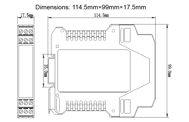1 input 1 output RTD Input Signal Isolator converter 