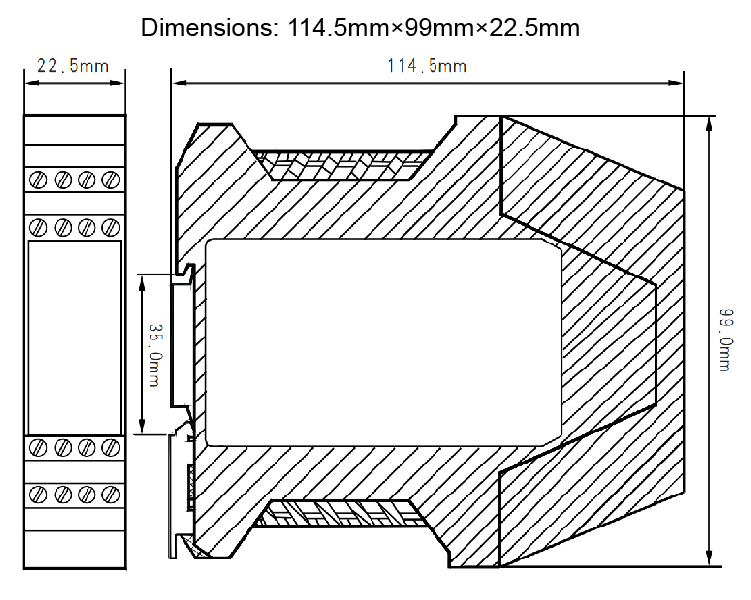 RS-485 half duplex,Isolated Barrier(1 channel)