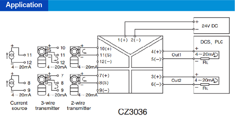 2 inputs 2 outputs Analog Input Signal Isolator